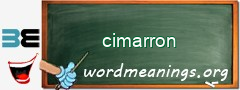 WordMeaning blackboard for cimarron